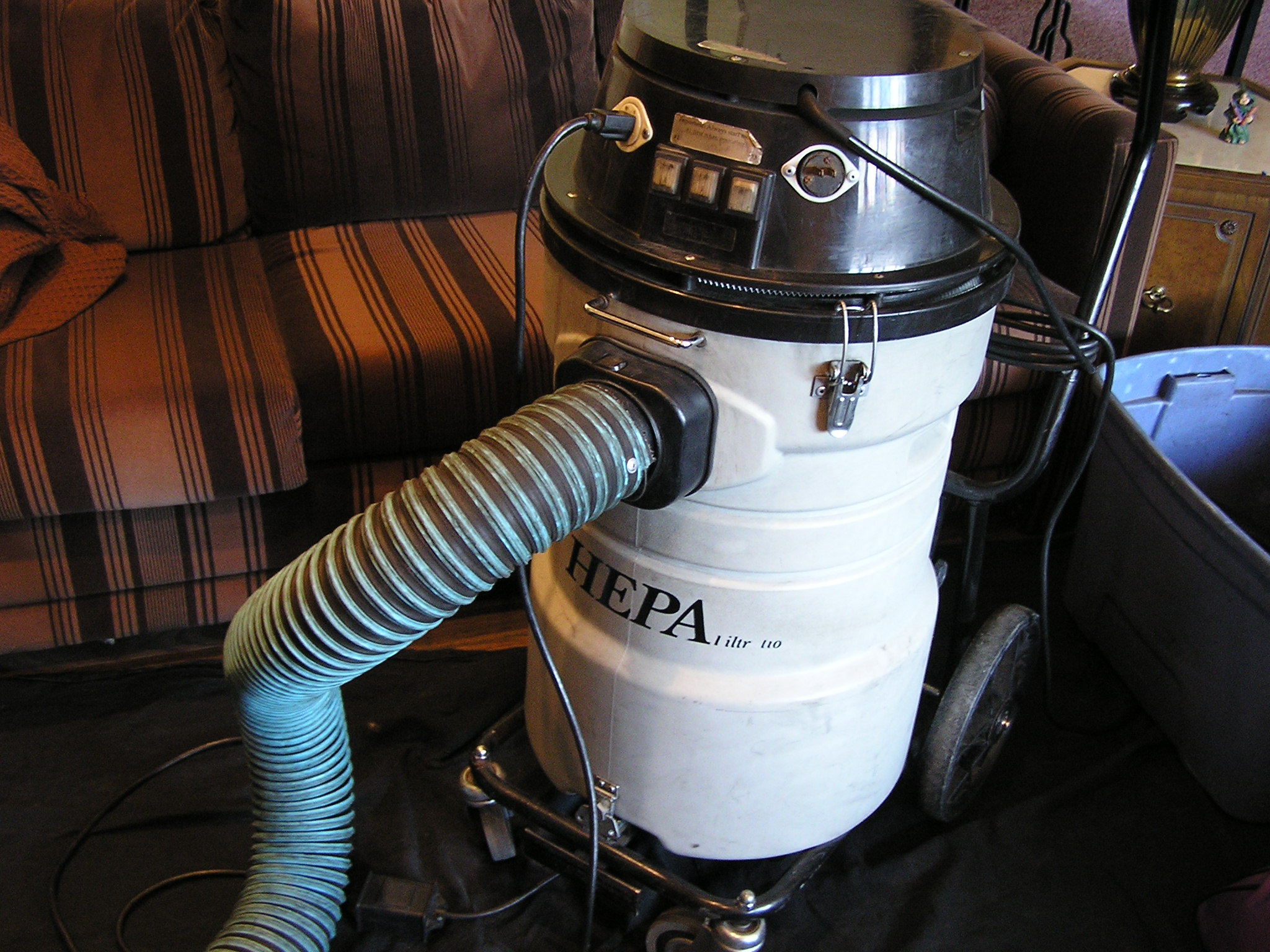 Hepa filer vacuum used during the sweeping process. Equipped with three speed variable motor to enable us to collect all debris during the cleaning process.